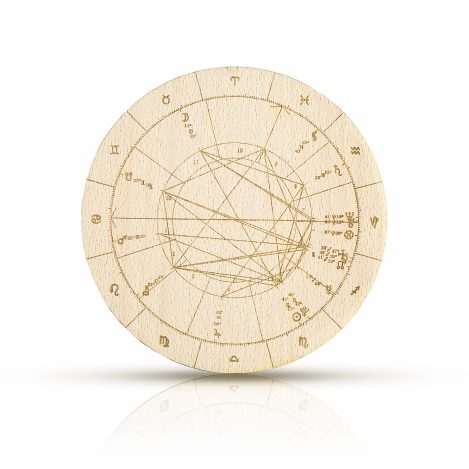 Carta Natal personalizada grabada en madera